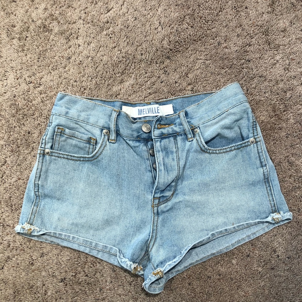 brandy melville lightwash denim shorts